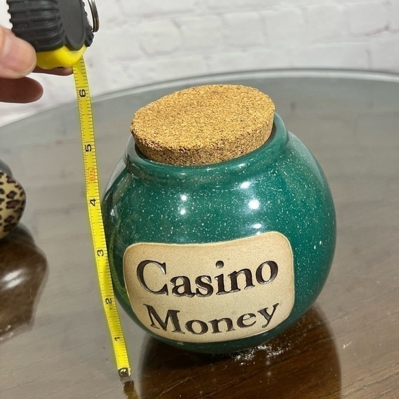Super Cute Ceramic Stash Jar! “Casino Money” - Picture 1 of 7